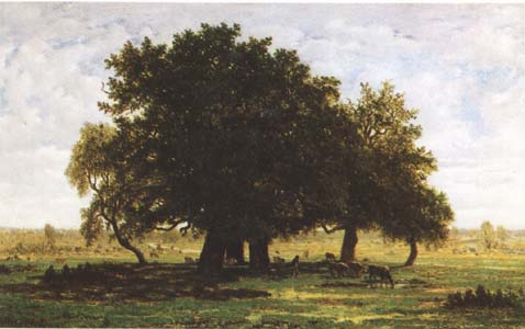 Theodore Rousseau Oak Trees near Apremont (mk09)